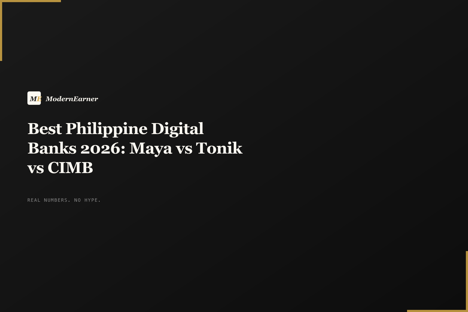 Best Philippine Digital Banks 2026: Maya vs Tonik vs CIMB