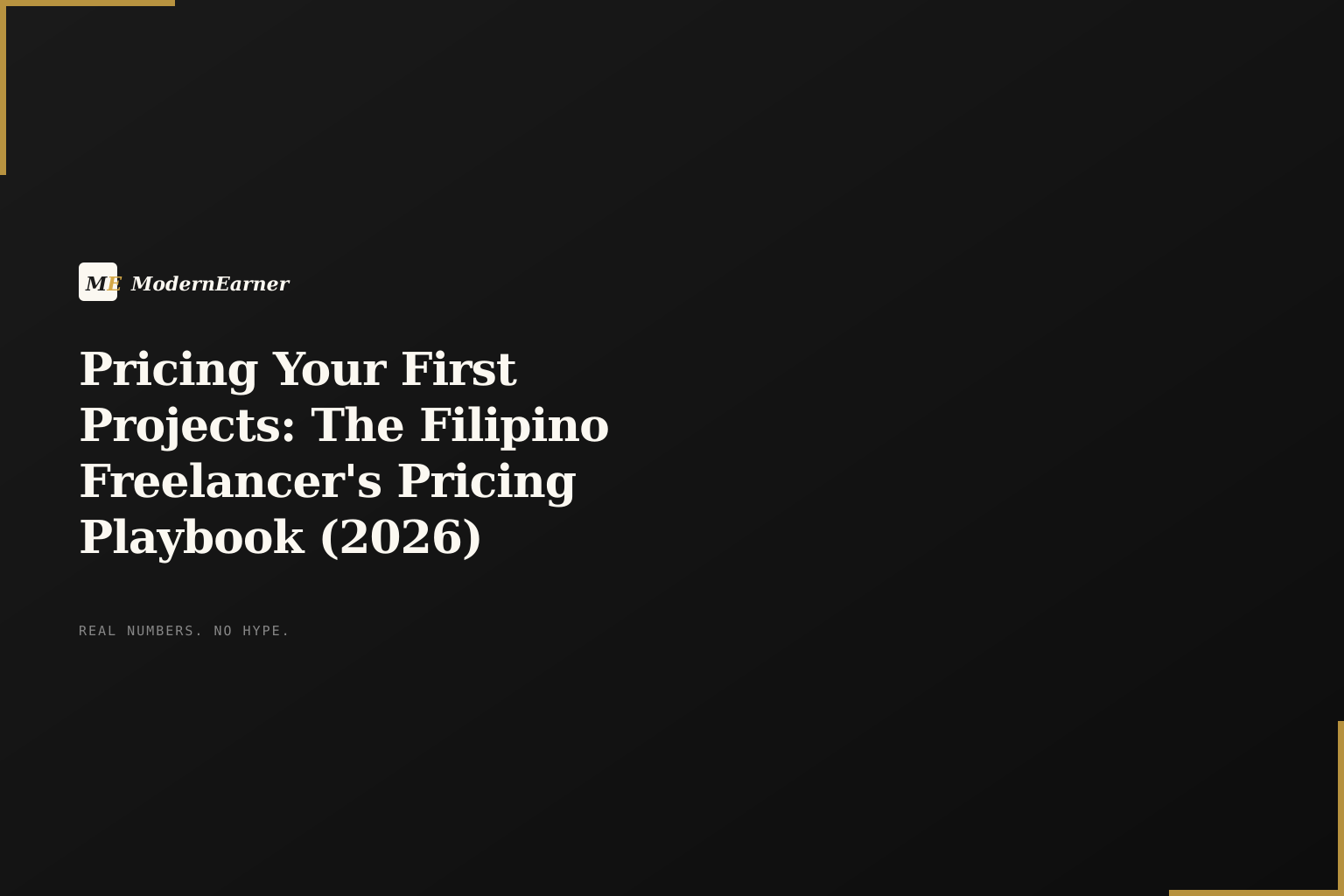 Pricing Your First Projects: The Filipino Freelancer's Pricing Playbook (2026)